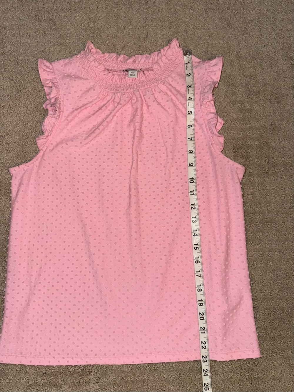 J Crew Pink Ruffle Shell Top Size XS - Picture 6 of 7
